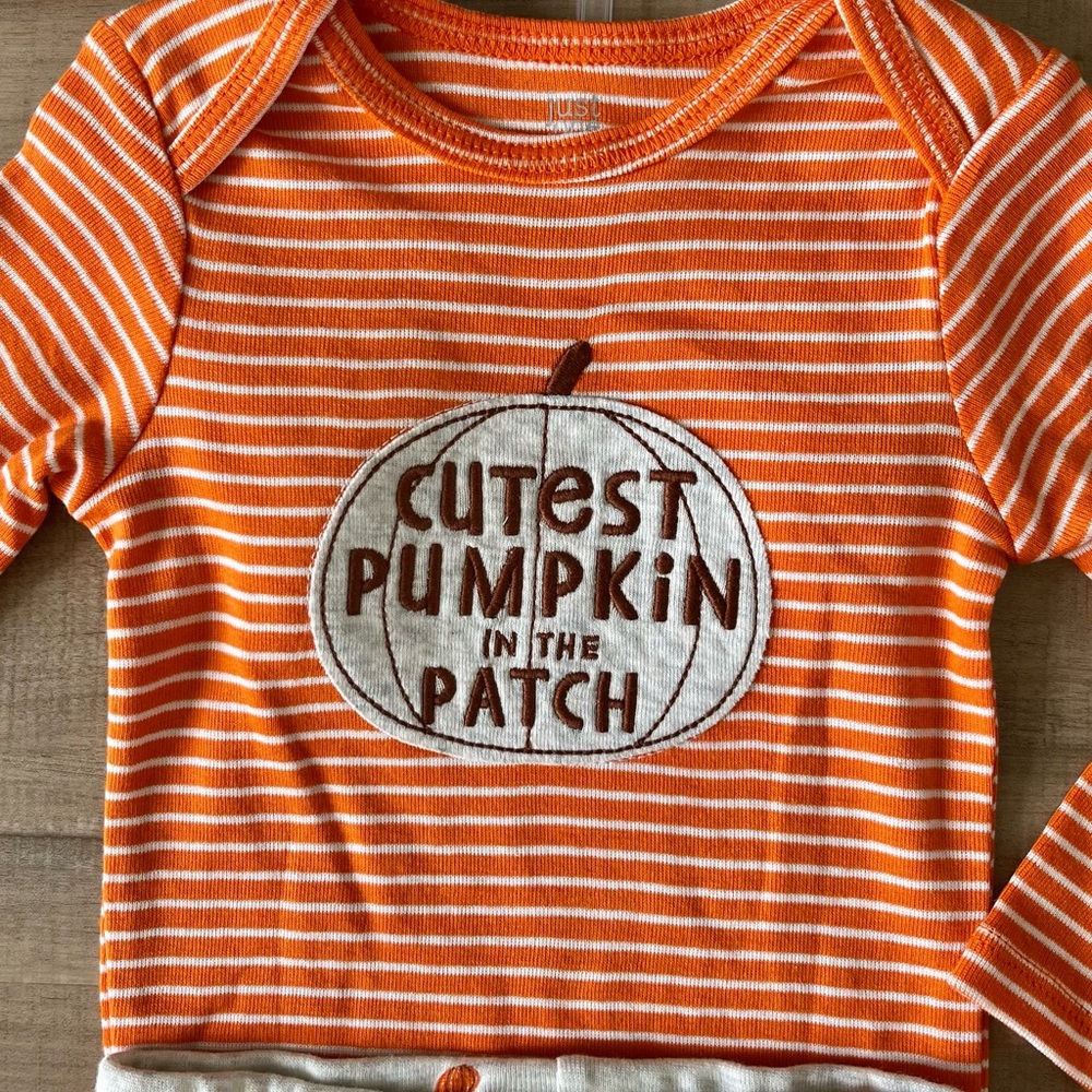 Just One You By Carter’s | Unisex Baby Pumpkin Outfit - Set of 2 - Picture 2 of 8
